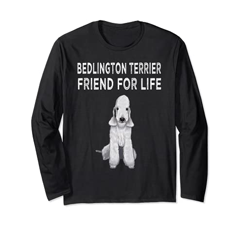Bedlington Terrier Friend For Life Dog Friendship Long Sleeve T-Shirt, Black