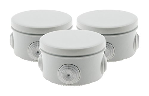 Zenitech Lot 3 boîtes de dérivation IP55 Ø80x40mm - Gris