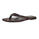 Calvin Klein Women's Stelea Sandal, Dark Brown Leopard 201, 9