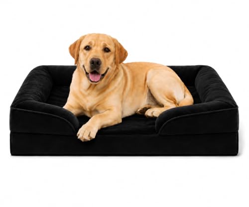 Image of PawHaven Dog Bed Comfortable Dog Mattress for Sleeping, Washable pet Bed for Dogs (Black Color, 30x20x3 inch)