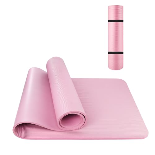 YC Kitchen Yoga Matte, rutschfest und verdickt, gutes Rückstellvermögen, reißfest, hautfreundlich und unbedenklich, geeignet für Fitness/Meditation/Pilates/Yoga, 185 x 61 x 0,8 cm,Rosa YC Kitchen Yoga Matte, rutschfest und verdickt, gutes Rückstellvermögen, reißfest, hautfreundlich und unbedenklich, geeignet für Fitness/Meditation/Pilates/Yoga, 185 x 61 x 0,8 cm,Rosa