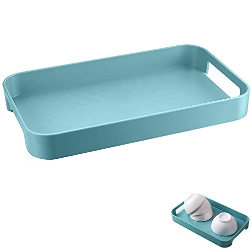 YULIAO K¨¹che Deko Tabletts, Serviertablett aus Kunststoff, Rechteckige Rutschfeste Serviertabletts, Serviertabletts, Kann Verwendet Werden, um Gew¨¹rzflaschen, Lebensmittel Oder Tee zu Halten(Gr¨¹n) Cover