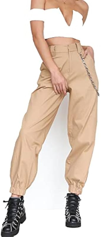Amazon.com: Pantalones cargo para mujer de cintura alta, ajustados,  pantalones de chándal para correr, pantalones de entrenamiento con parte  inferior de cincha, #-3, S : Ropa, Zapatos y Joyería