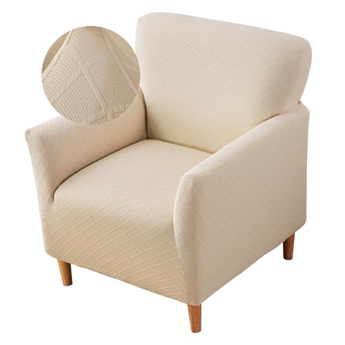 FUANGUI Banquet Armchair Slipcover Chair Covers with Arms Stretch Club Chair Slipcover Soft Armchair Sofa Covers Anti-Slip Furniture Protector for Dogs Pets Home Living Room Decor