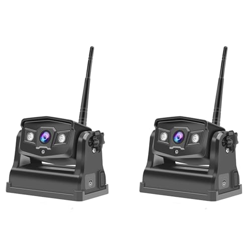 Caméra de recul sans fil Wi-Fi kit de 2 caméras sur batterie pour remorque et camion RV
