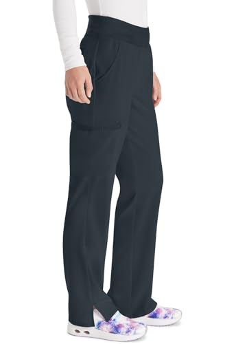 Dickies Women's Scrub Pants Natural Rise Tapered Leg Pull-On Bottoms with 7 Pockets and Knit Waistband DK005, L, Pewter - image 6