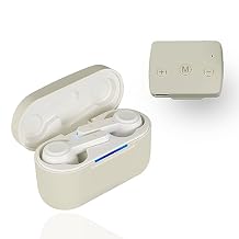 Bluetooth Hearing Aids Rechargeable with Noise Cancelling, Hearing Amplifier for Seniors, Ideal for TV Listening, Includes Remote Microphone, Digital Hearing Aid, White