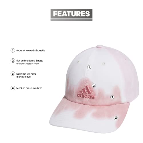 Adidas Women's Relaxed Color Wash Cap, Wonder Mauve Pink/Clear Pink/Trace Maroon Purple, One Size #TOP1