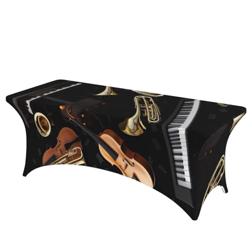Nappe instruments de musique lavable et infroissable pour table extensible - 2
