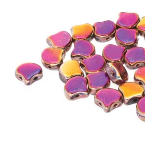 Cuentas GINKO de 20 gramos. 70-75 cuentas. Gran surtido de colores y acabados. Cuentas de dos agujeros de 7,5 mm, agujeros de lado a lado. Cuentas de cristal checo de calidad (plata completa)