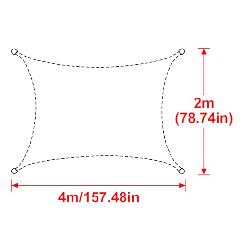 Voile d'ombrage rectangulaire imperméable pare-soleil extérieur balcon - 5