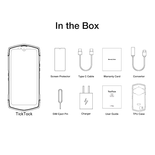 Unihertz TickTock, 5G Rugged Smart Phone with Dual Screen Android 11 Sub-Screen IP68 Two Programmable Keys (Support T-Mobile & Verizon only)