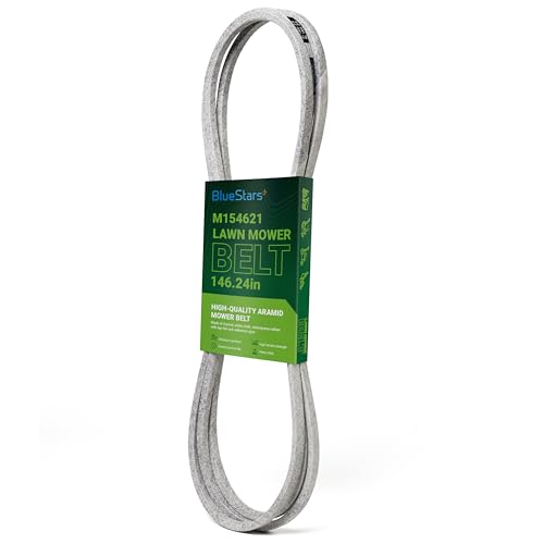 BlueStars M154621 Mower Belt - Fits 42 inch Deck J-Deere X300 X304 X310 Lawn Tractors & 48 Deck EZtrak Series Z245 Zero-Turn Mower | Aramid Cord | 1/2 x 146 1/4