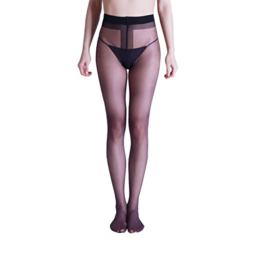 Image of Sahabowi Women's Sheer Tights, High Waist Pantyhose, Vintage Control Top Stockings,Shaping Pantyhose Slimming Butt Lifting