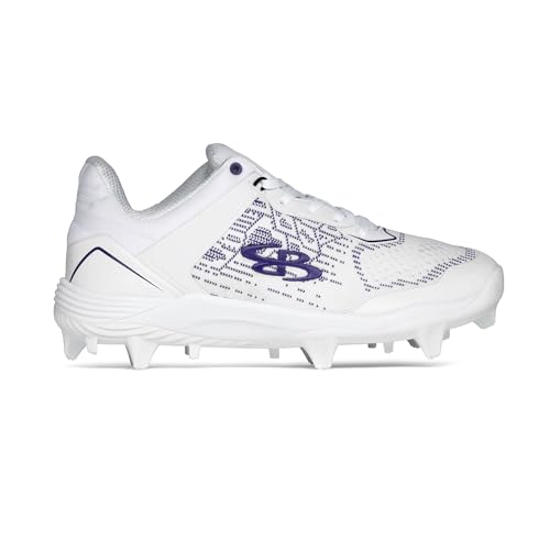 Boombah Viper Pureknit Women's Molded Cleat - White Out - Multiple Color Options - Multiple Sizes3