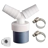 Waschmaschine Abfluss Adapter, 3 Stück Abfluss Waschmaschine, Doppelanschluss Y-Adapter, Abfluss Adapter Doppelanschluss Y für Den Geschirrspüler, Trockner, Waschmaschine(Weiß + Blau)