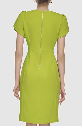 Image of Calvin Klein Tulip Sleeve Floral Sheath