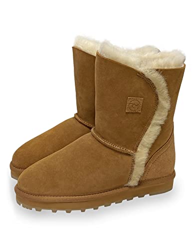 Rohn Lammfell Boots Helsinki für Damen, Winter-Stiefel aus 100% Lammfell, warme Schneeschuhe (numeric_36) (numeric_40) Cover