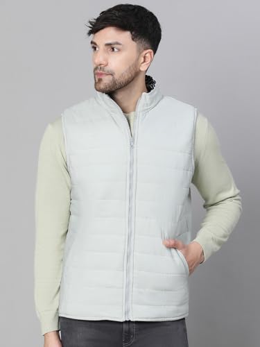 Image of oxolloxo Men's Aztec Print Zip Lined Sleeveless Reversible Quilted Jacket