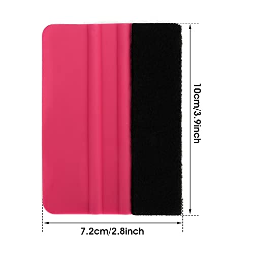 ASTER 2 Stück Rakel Set 10 x 7,2 cm Kunststoff Filz Rakel mit Filzkante, Filzrakel Werkzeug für Autofolien, Schutzfolien, Möbelfolien, Wandtattoo, Schaber Folienrakel mit Weichem Filz Tuch