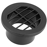 Zilimontt 75 mm Heizungsk Entlüftungsauslass – drehbarer 360° gerichteter Warmluftauslass für Webasto, für Eberspacher & Propex Heizungen – schwarzer Kunststoff für HVAC-K-Armaturen