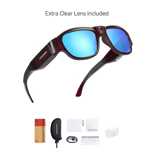 Image of OhO sunshine Full HD Camera Sunglasses, Record-While-Charging, Water Resistant, UV Protection Lenses, Unisex, 64G Storage
