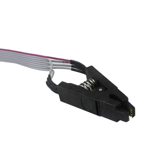 Ch341a Programmateur USB pour Soic8/SOP8 pour adaptateur de puce Dip8 IC - SPI Flash Bios Firmware Burning Programming Device with 24 Over 25 Pin Support Compact 23g PCB Tester