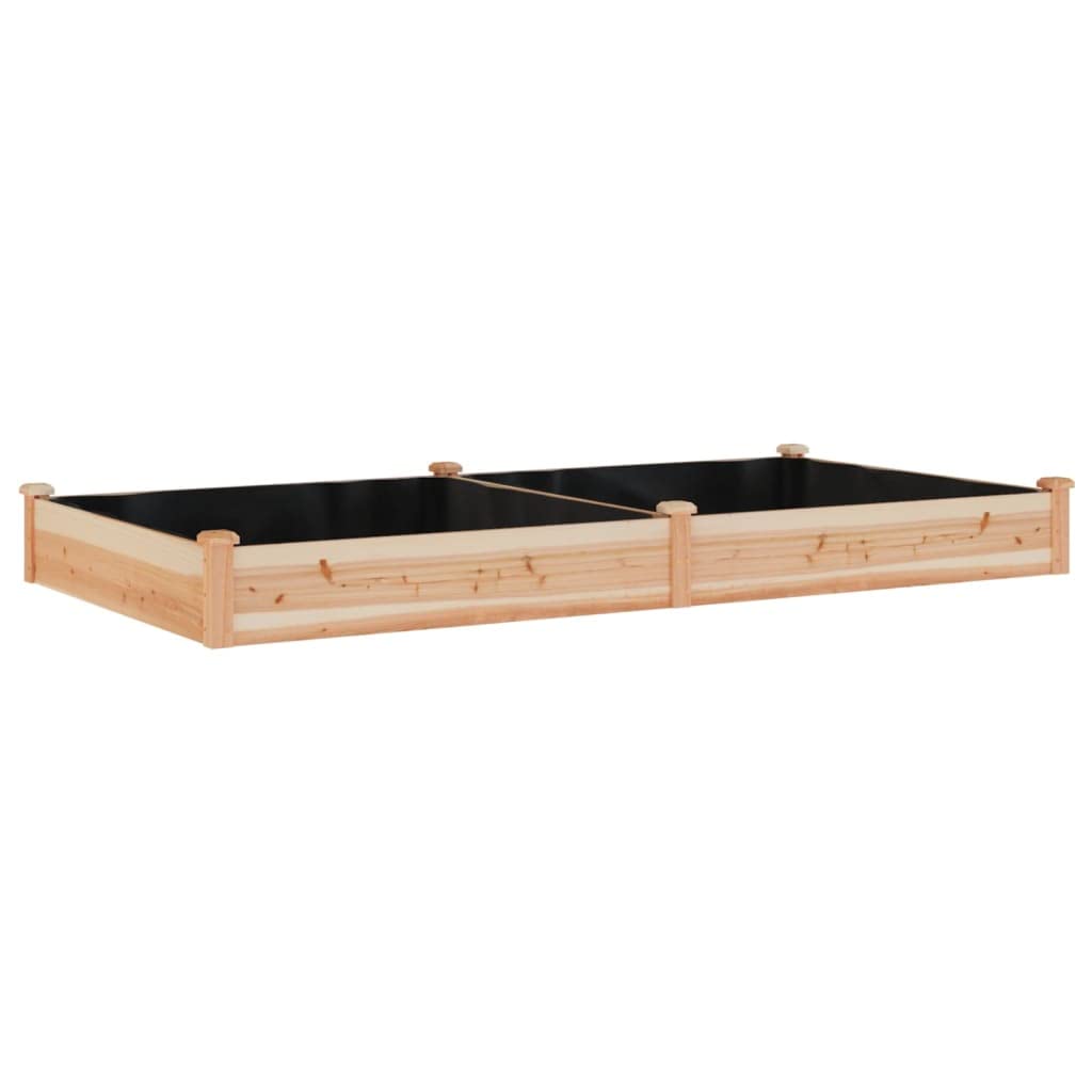 vidaXL Garden Raised Bed, Outdoor Raised Planter with Liner, Planter Pot for Vegetable Fruit, Flower Bed for Patio Balcony Backyard, Solid Wood Fir