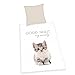 Produktbild Herding Young Collection Bettwäsche-Set, Katzen-Wendemotiv, Kopfkissenbezug 70 x 90 cm, Bettbezug 140 x 200 cm, Mit leichtläufigem Reißverschluss, Baumwolle/Renforcé