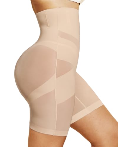 PAUKEE Tummy Control Shapewear for Women Butt Lifting Shaper Shorts High Waisted Seamless Girdles Shapewear