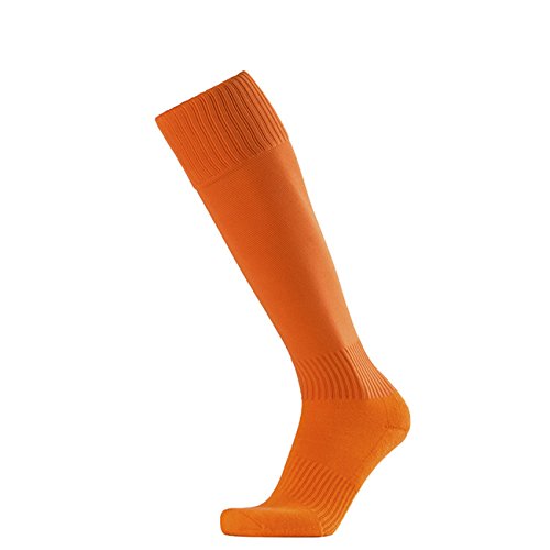 Wunhope 1 Paar Sportstrümpfe Herren Kinder Jungen rutschfest für Laufen, Radfahren, Joggen, Erholung, Reise,Basketball Socken Kompressionsstrümpfe (EU 29-45) (L/EU 40-45, Orange) Cover