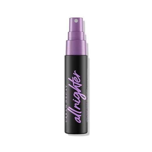 Urban Decay Spray para maquiagem de longa duração All Nighter, tamanho de viagem, spray de acabamento premiado – dura até 16 horas – sem óleo – fórmula sem secagem para todos os tipos de pele – 30 ml