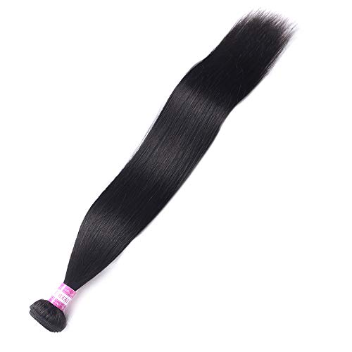 Fq Peruvian Straight Human Hair 1 Bundle 30 Inch Unprocessed Virgin 10A Human Hair Bundles Double Weft Straight Human Hair Extensions Weave Bundles 100G/Bundle Natural Color thumb #2