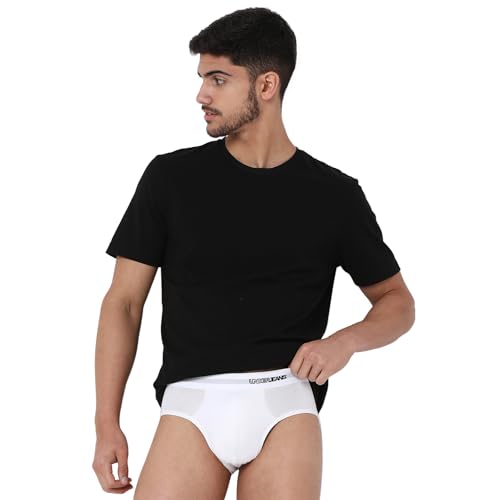 Image of Underjeans Men Premium Mid Grey Cotton Blend Regular Fit Brief