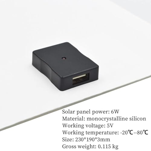 Mini panel solar de 6w cargador USB 5V de celdas solares portátiles 6