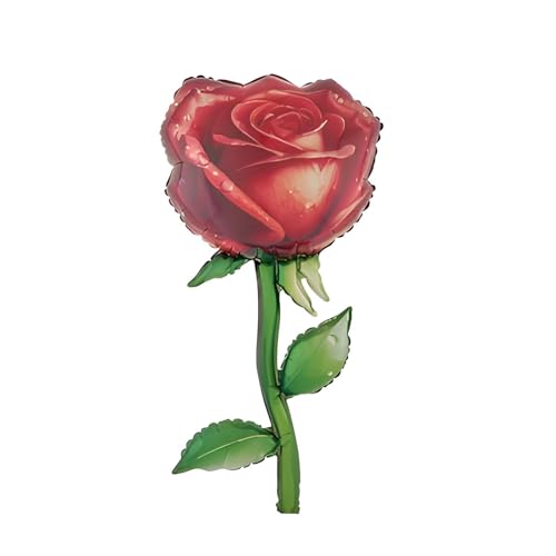 Image of Giant Red Rose Balloons Rose Flower Balloons for Rose Party Decorations Flower Theme Party Valentines Day Floral Decor Girls Women Birthday Party Decorations Happy Anniversary Wedding