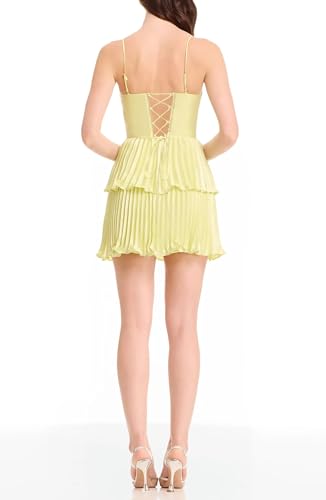 Pleated Satin Homecoming Dresses 2025 Bodycon Cutout Spaghetti Straps Short Graduation Cocktail Dress for Teen IK1233