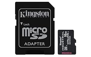 Kingston Industrial microSD - 16GB microSDHC Industrial C10 A1 pSLC Karte + SD-Adapter - SDCIT2/16GB