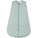 BSTOPPT Baby Sleep Sack TOG 2.5 Winter Baby Wearable Blanket, Infant Sleeping Sack 2-Way Zipper Warm Quilted Sleepsack (Green, X-Large)