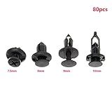 ✅-Auto Clips Retainer Sortimentset enthält 4 Arten der gängigsten Größen von Stoßstangenclips. Passlochgröße 7,5 mm, 8 mm, 9 mm, 10 mm.