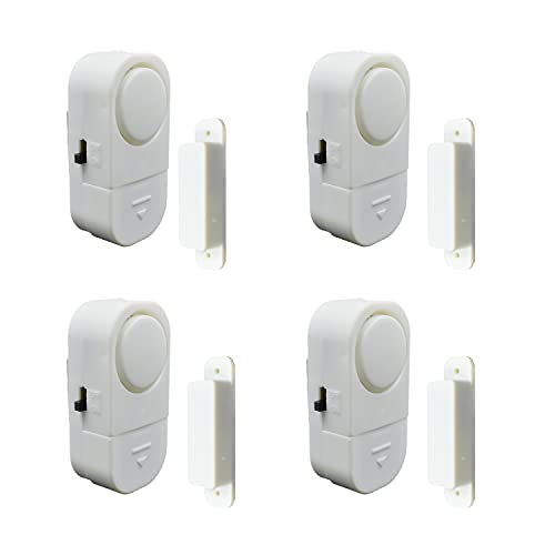 4 Pack Home Security Door Alarms for Kids Safety,Simply Safe Alarm System for Home,Door Sensor Alarm System for Home Security,Door Window Alarm Sensors Garage Prevent Robbery Alarm Sensor