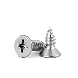 #4 x 5/16'' - 304 Stainless Steel Wood Screws, Corrosion Resistant & Self-Tapping for Thin Wood Panels, Electronics & Picture Frames, M3x8mm (100Pcs)