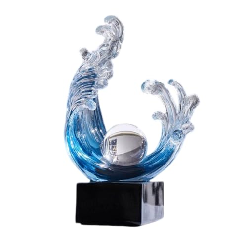 Estatua de Arte Abstracto Azul AWNR Decorativa