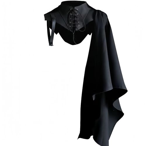 Proumhang Mittelalter Steampunk Umhang Schal mit Kragen Templer Ritter...