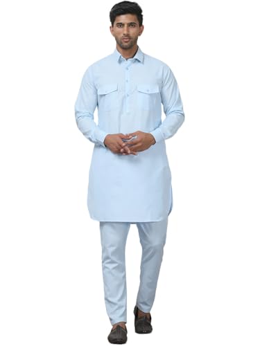 Maple Clothing Punjabi Kurta Pajama Set Pathani Mens Cotton Indian Clothes Bollywood Outfit