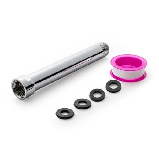 OFFO Shower Head Extension Arm, Shower Arm Extension Shower Head Extender Made of 304 Stainless Steel Shower Pipe Extension, Chrome 6 Inches