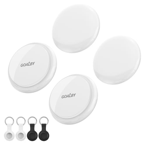Item Finder Tags-4 Pack Tracker Luggage Tracker Locator Tags Work with Find My App iPhone iOS only Key Finder Locator with Sound, Bag Pet Tracker Dogs Cat Tracker (Not for Android)
