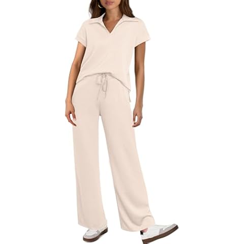 Glamaker Women's Summer Lounge Set with Cap Sleeves Cover