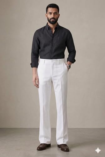 Image of Men's Trendy Bootcut Trousers - Modern Flared Fit | Premium Formal Pants