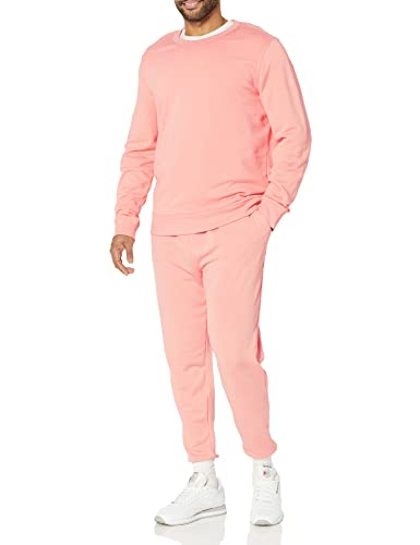 Amazon Essentials Men's Lightweight Long-Sleeve French Terry Crewneck Sweatshirt (Available In Big & Tall), Peach, Medium #TOP6